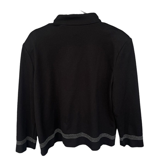 Drapers & Damons Jacket Womens Petite Extra Large XL Black White Button Up - Picture 2 of 11